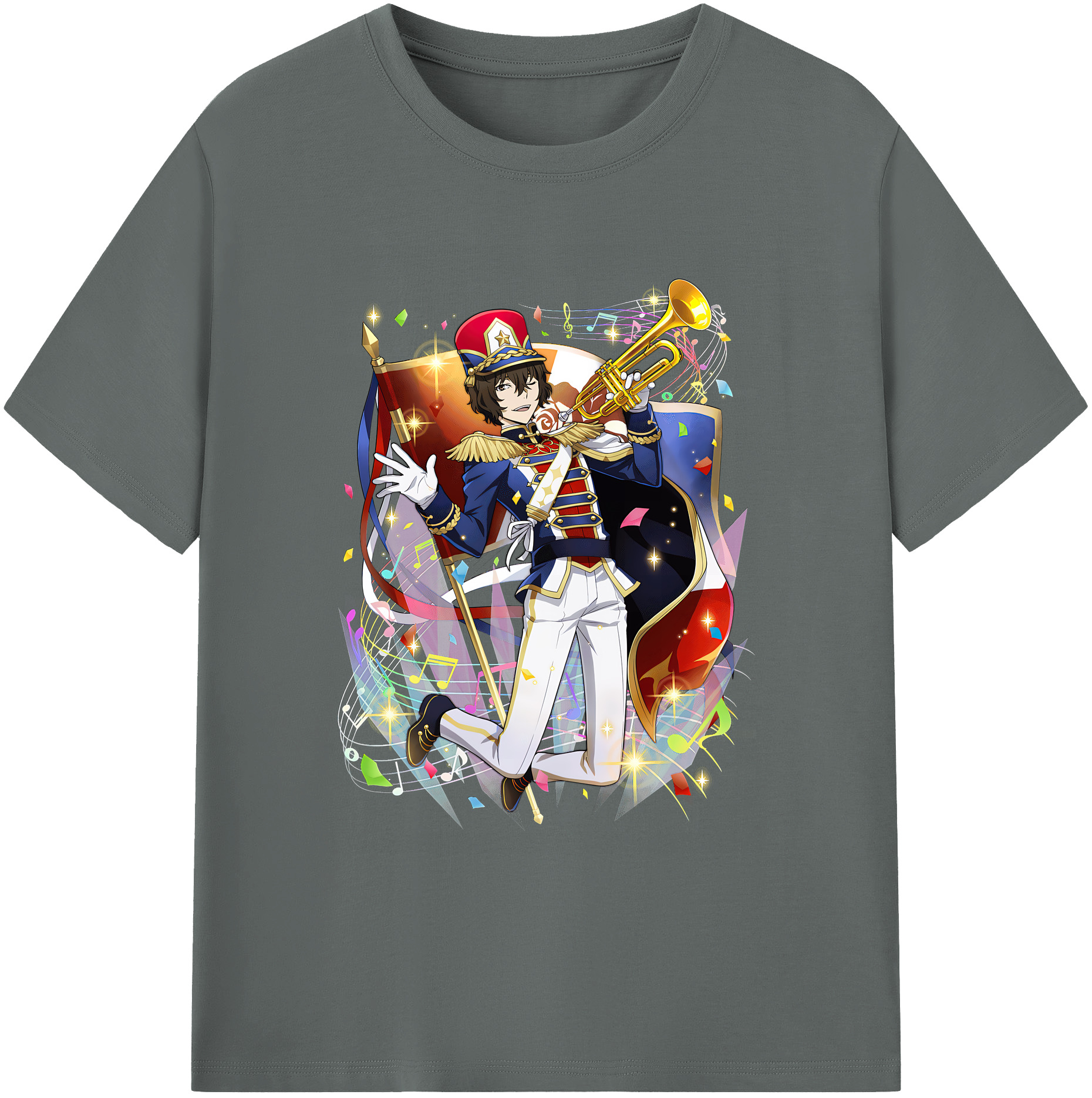 （画像用） 文豪ストレイドッグス Bungo Stray Dogs 綿100％ メンズ半袖Tシャツ｜肌触りやわらか＆通気性